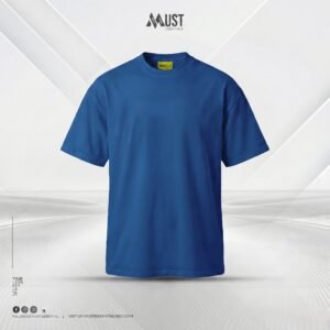 Premium Solid Drop Shoulder - (Blue)