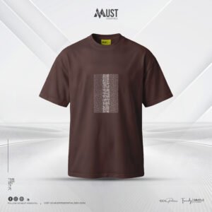 Premium Drop Shoulder - Calligraphy (Brown)