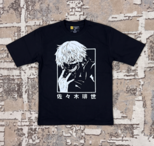 Premium Solid Drop Shoulder - (Black - Anime)